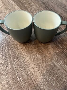 Noritake Colorwave Ceramic Coffee Mugs - Sage Green Set of 2